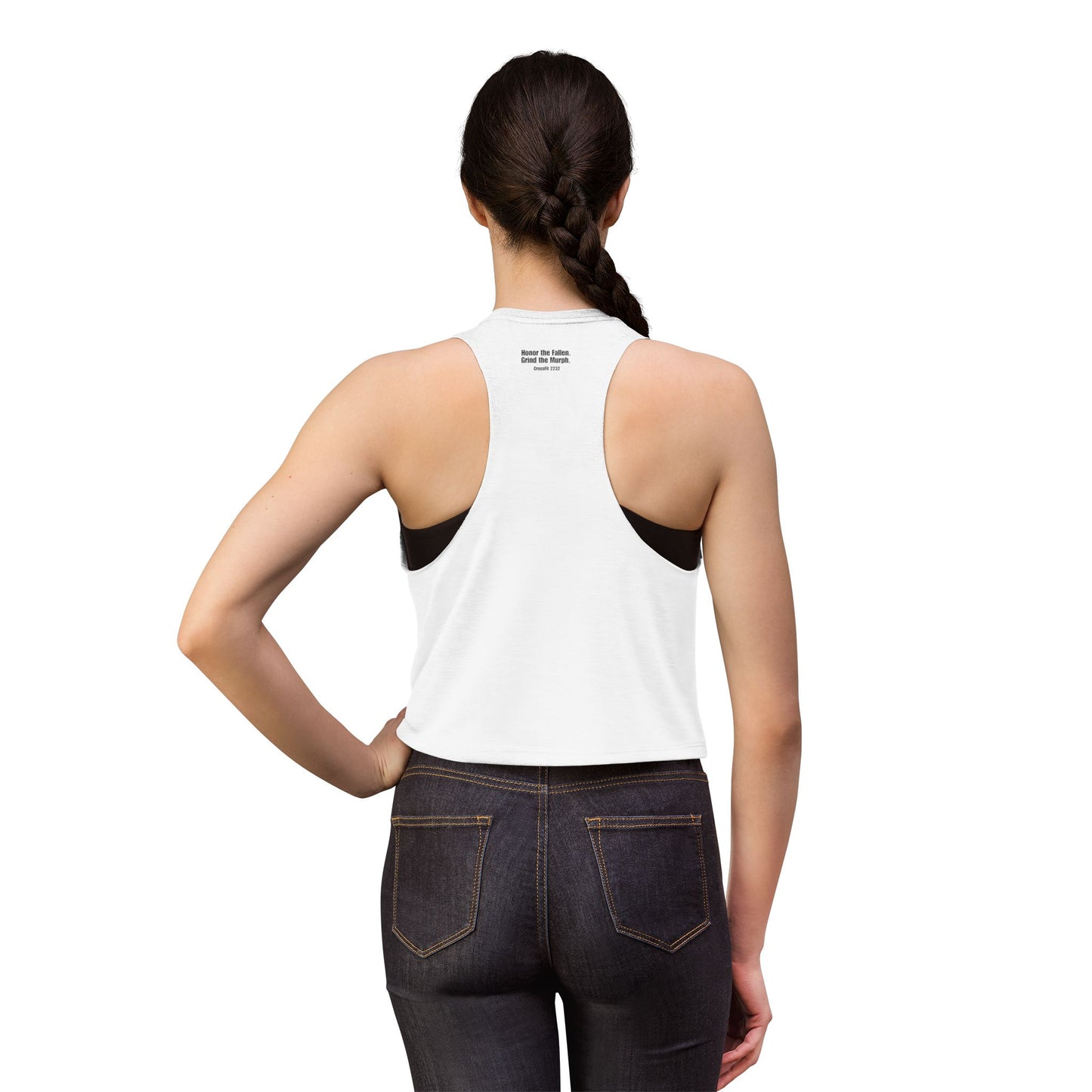 Murph Workout Women's Crop Top — American Flag WOD Fitness Tank