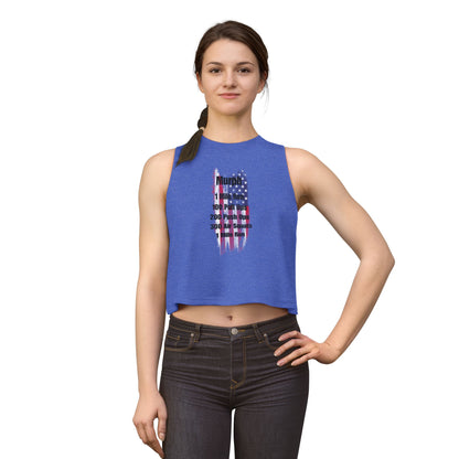 Murph Workout Women's Crop Top — American Flag WOD Fitness Tank