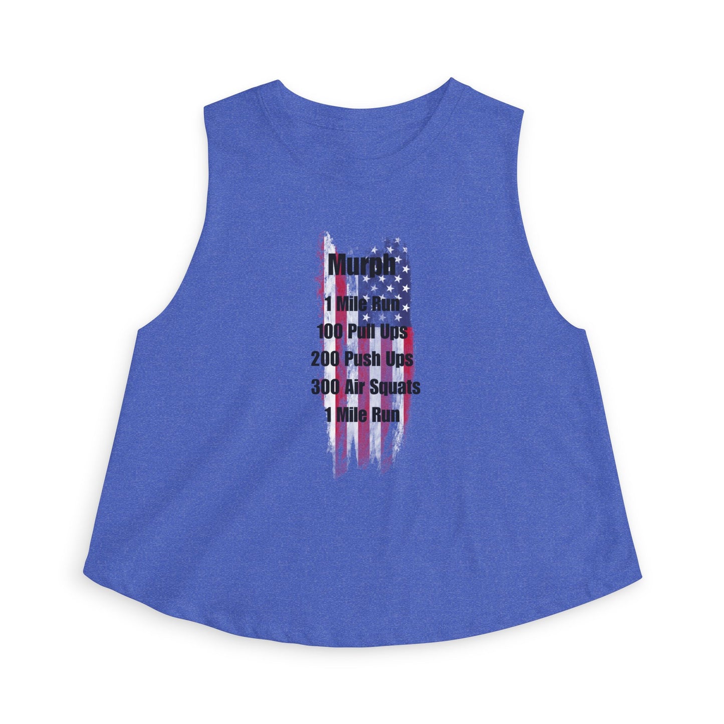 Murph Workout Women's Crop Top — American Flag WOD Fitness Tank