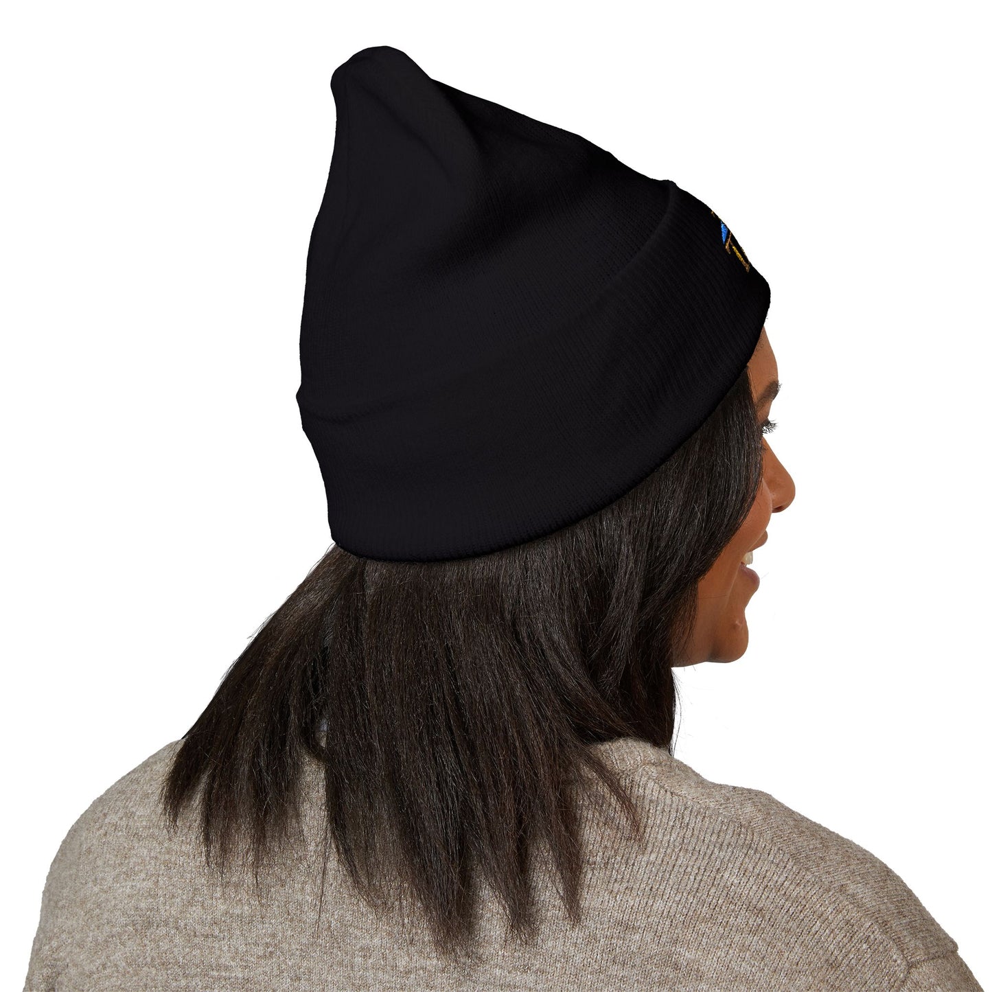 Embroidered 'The Deck Table' Classic Cuffed Beanie — Warm Graphic Knit Hat