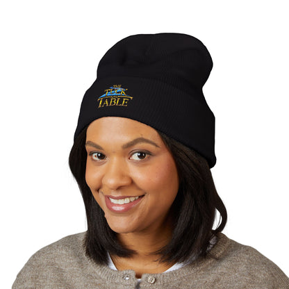 Embroidered 'The Deck Table' Classic Cuffed Beanie — Warm Graphic Knit Hat
